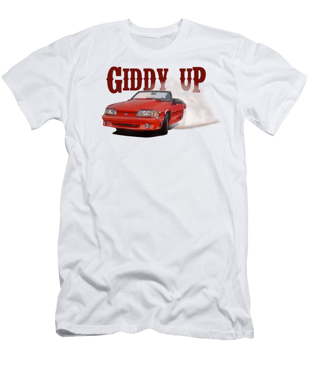 transistor öğrenmek Nişanlı  Giddy Up Ford Mustang T-Shirt for Sale by Paul Kuras