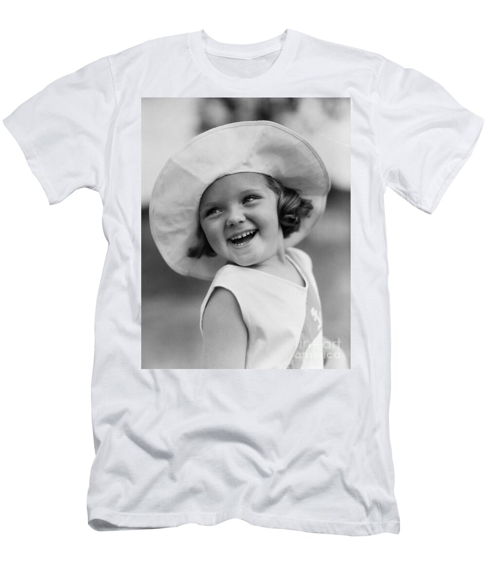 1930s T-Shirt featuring the photograph Girl In Wide Brimmed Hat, C.1930s by H. Armstrong Roberts/ClassicStock
