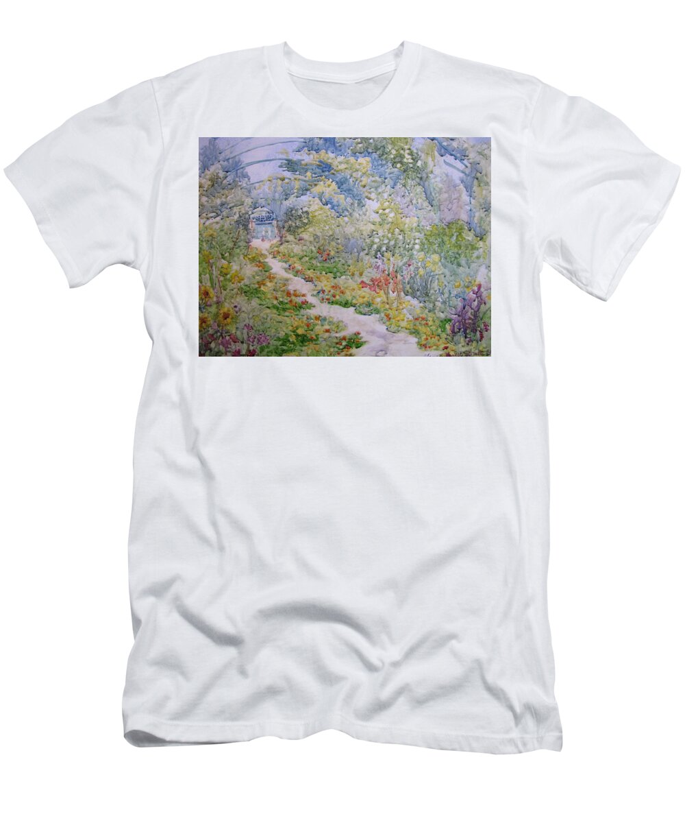 Giverny T-Shirt featuring the painting Giverny by Nancy Henkel Schulte