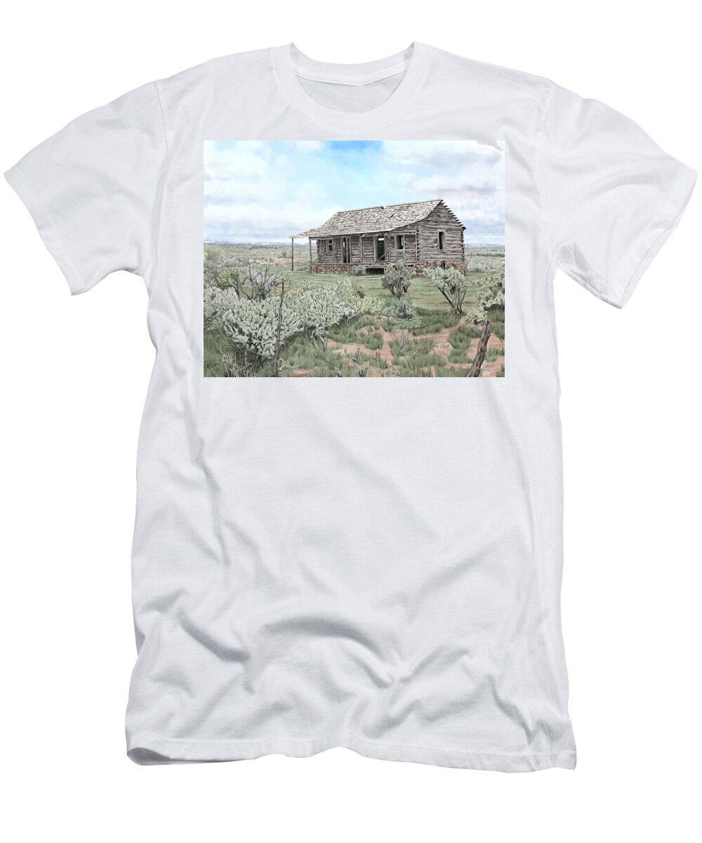 Cabin T-Shirt featuring the digital art Glade Park Spring by Rick Adleman