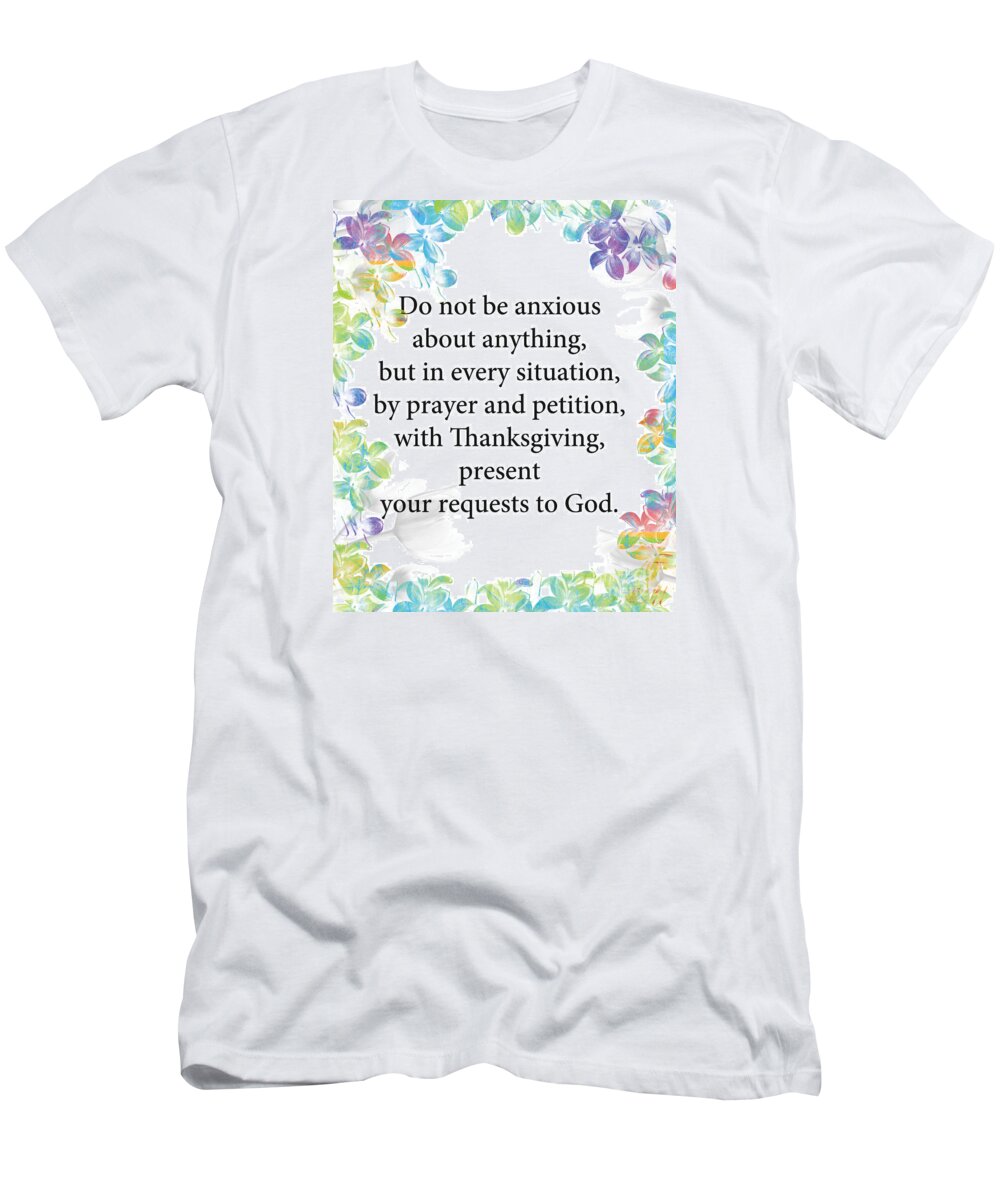 Christian Bible Quote T-Shirt featuring the digital art God is over All by Trilby Cole