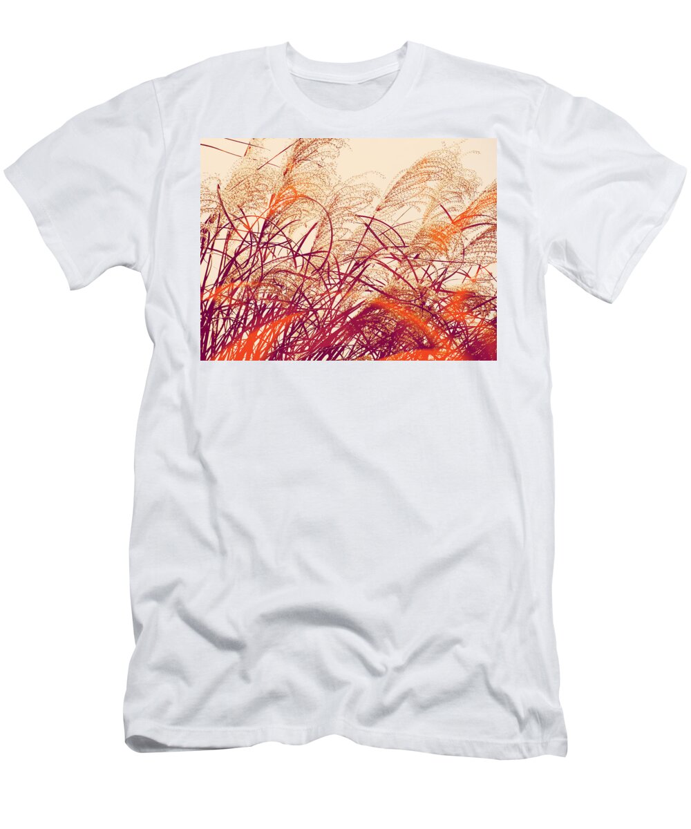Abstract Pampas T-Shirt featuring the photograph Abstract Pampas by Stacie Siemsen