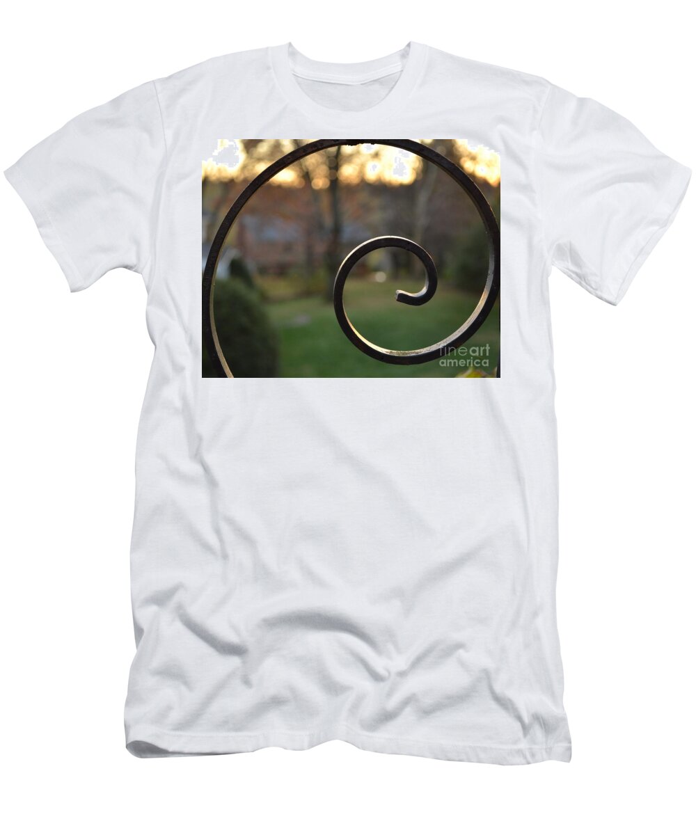 Railing T-Shirt featuring the photograph Golden Ratio Railing by Mark Ali