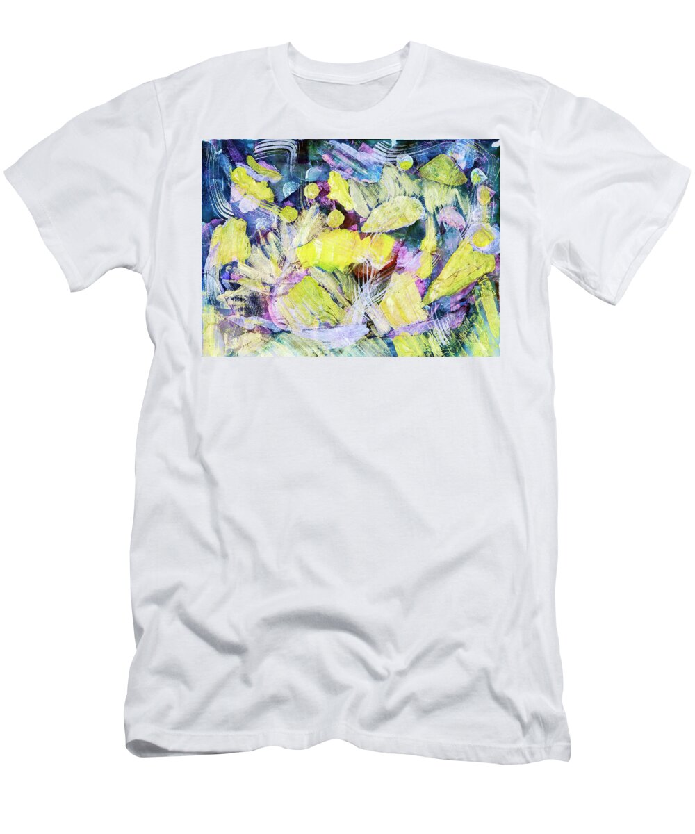 Golden Swirl Painting T-Shirt featuring the painting Golden Swirls by Don Wright