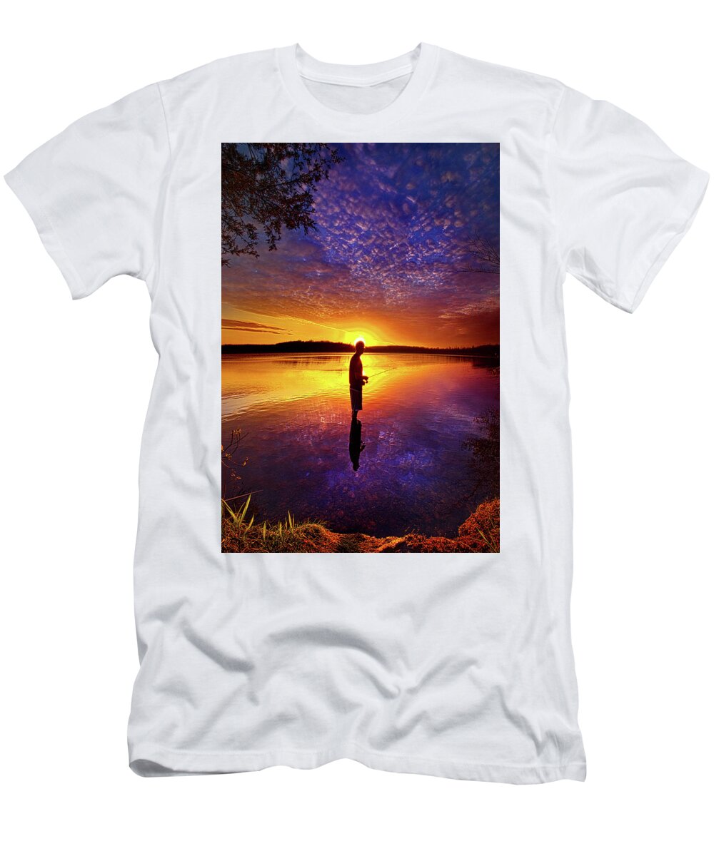 Rural T-Shirt featuring the photograph Gone Fishing by Phil Koch
