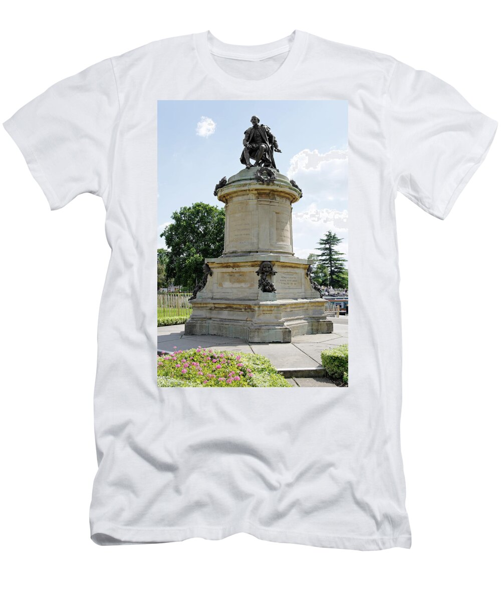 Europe T-Shirt featuring the photograph Gower Memorial, Stratford-upon-Avon by Rod Johnson