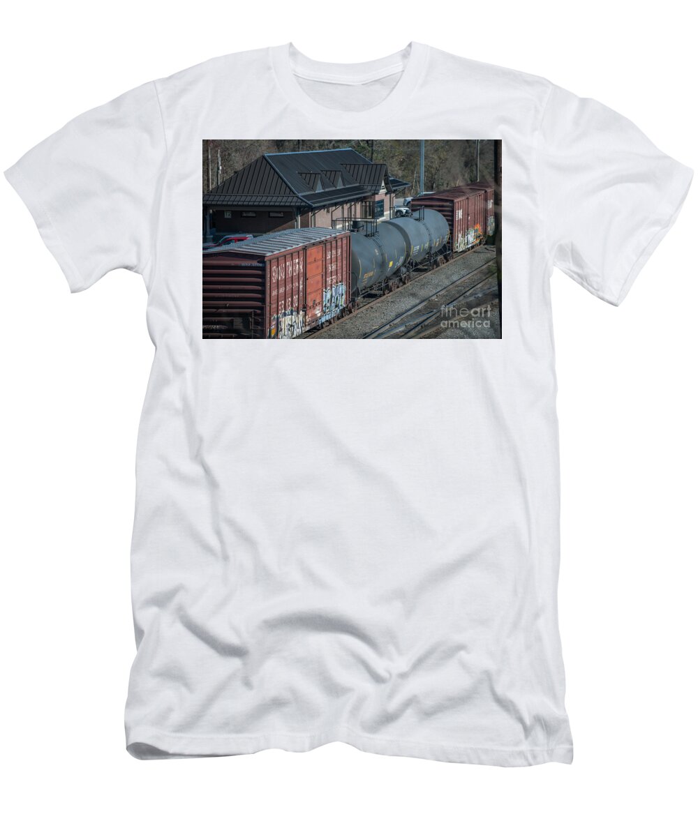 Train T-Shirt featuring the photograph Graffiti by Dale Powell