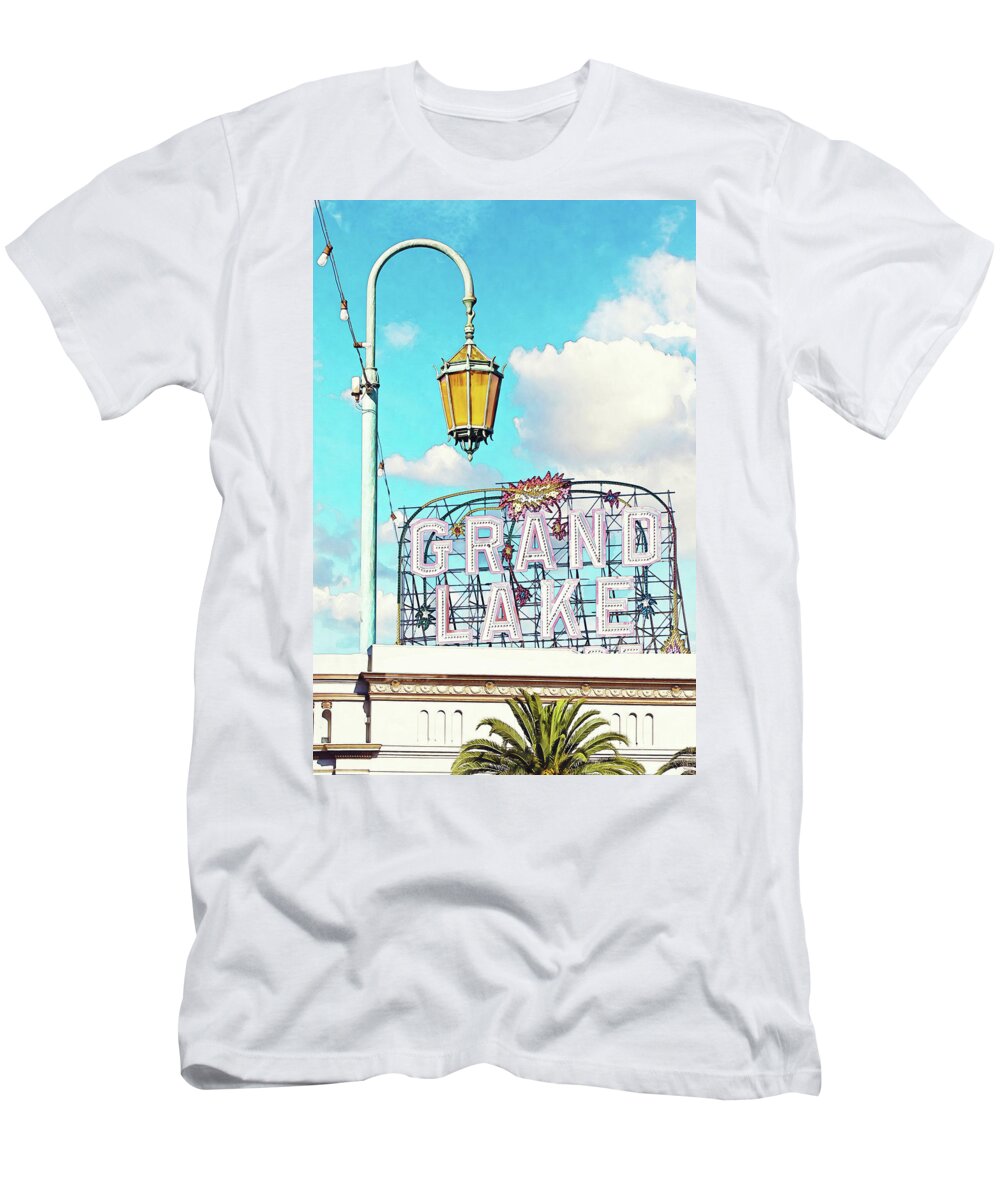 Vintage Theater T-Shirt featuring the photograph Grand Lake Merritt - Oakland, California by Melanie Alexandra Price