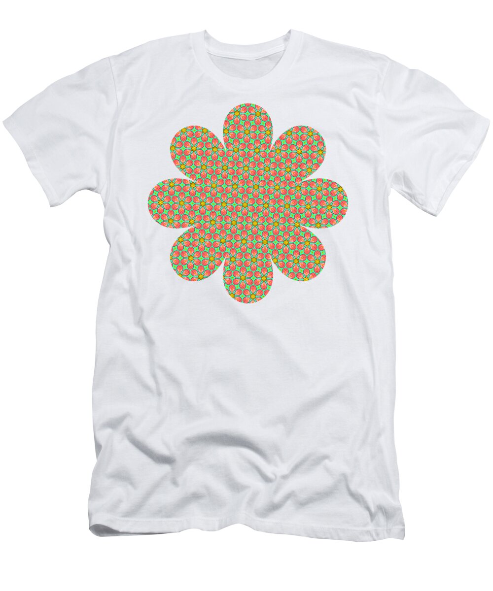 Abstract T-Shirt featuring the digital art Grandma's Flowers by Becky Herrera