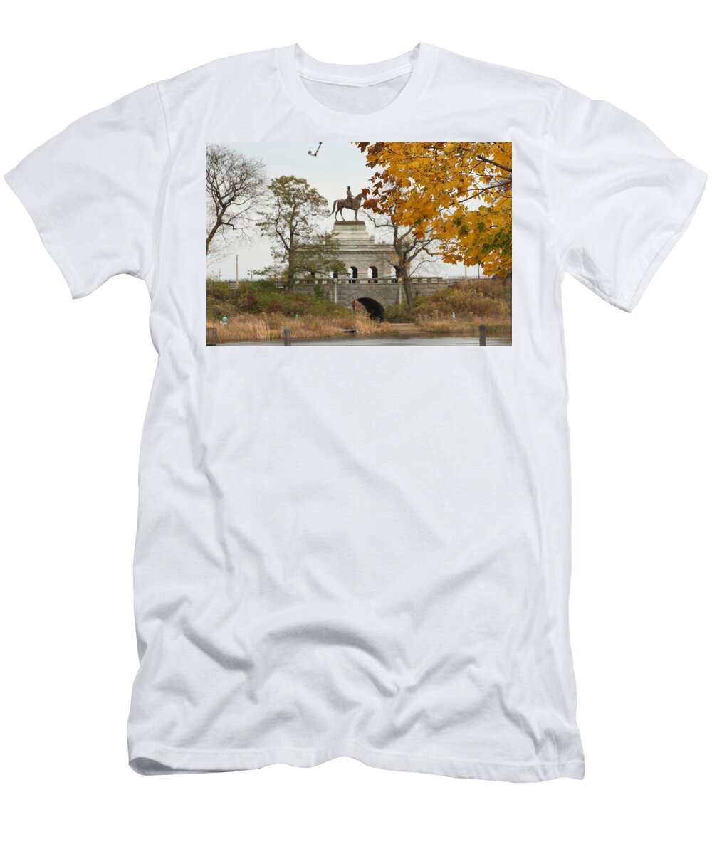 Monument T-Shirt featuring the photograph Grant Statue by Ira Marcus