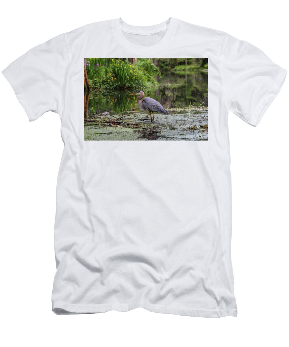 Waterfowl T-Shirt featuring the photograph Great Blue Heron by Kevin Craft