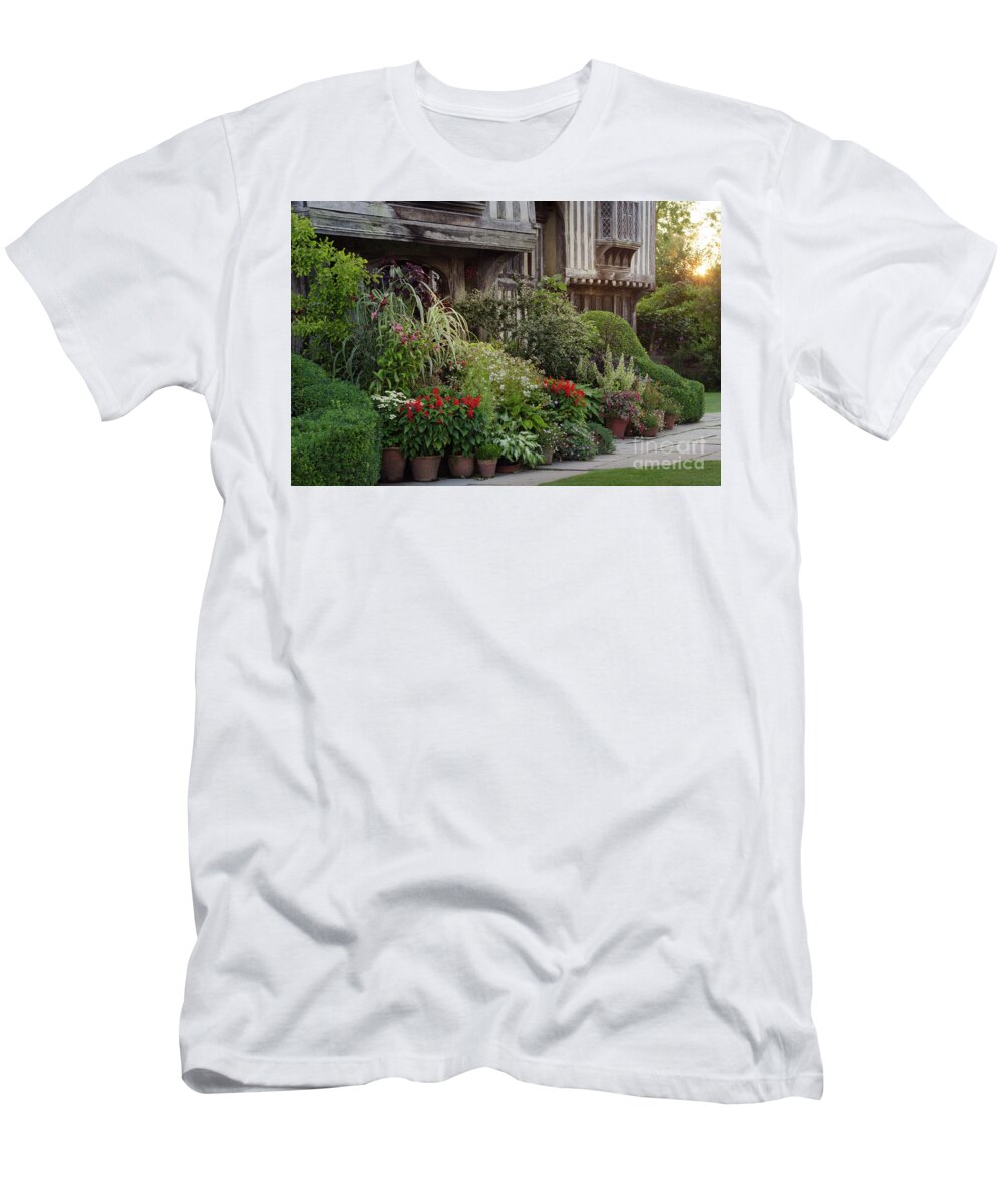 Sunset T-Shirt featuring the photograph Great Dixter House and Gardens at Sunset 2 by Perry Rodriguez