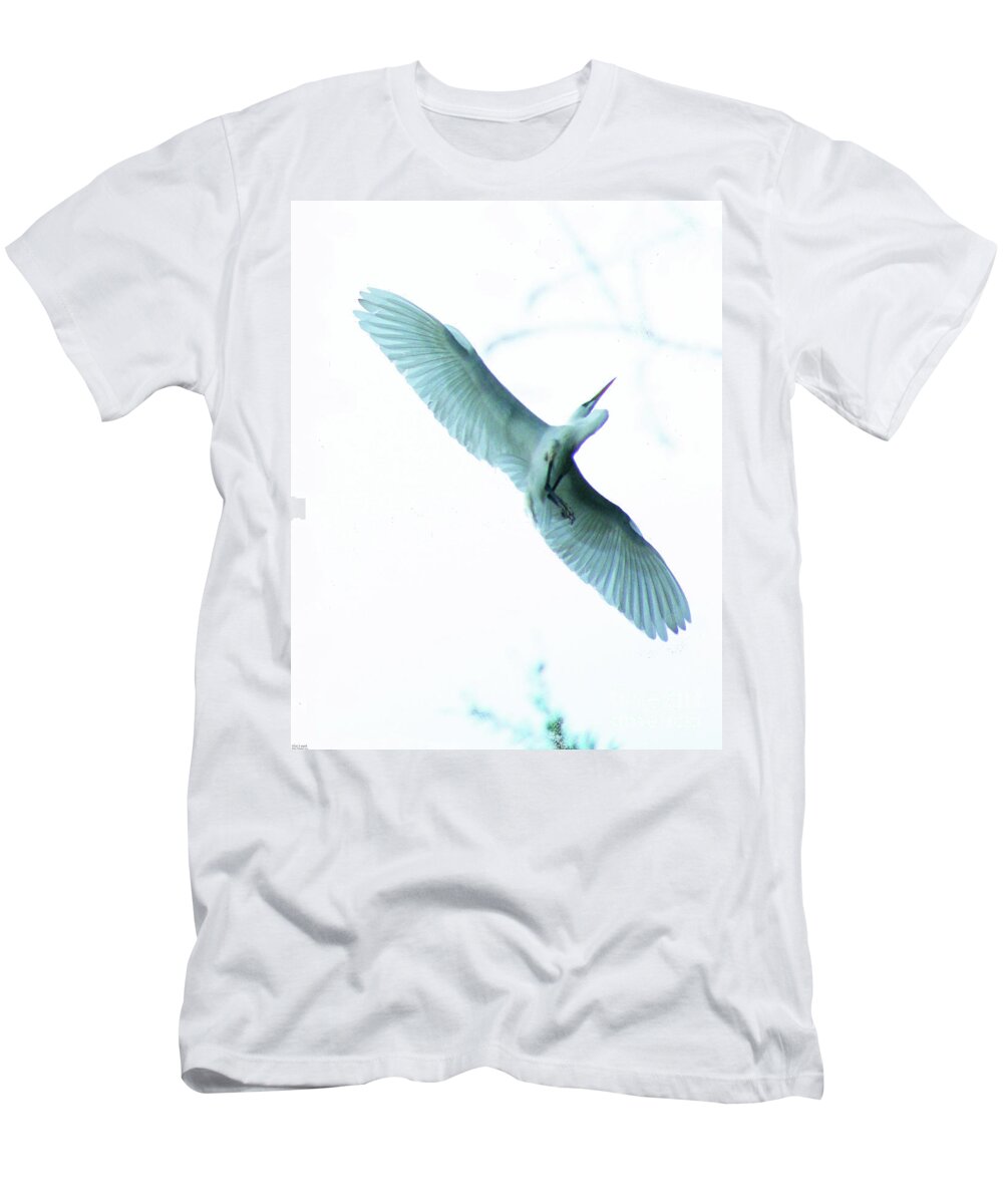 Egret T-Shirt featuring the photograph Great Egret at Avery Island Rookery by Lizi Beard-Ward