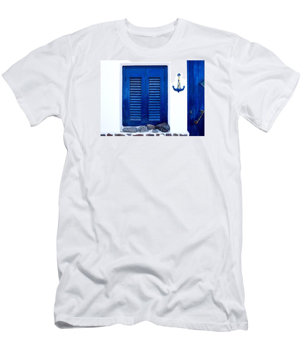 Home T-Shirt featuring the photograph Greek traditional house exterior by Michalakis Ppalis