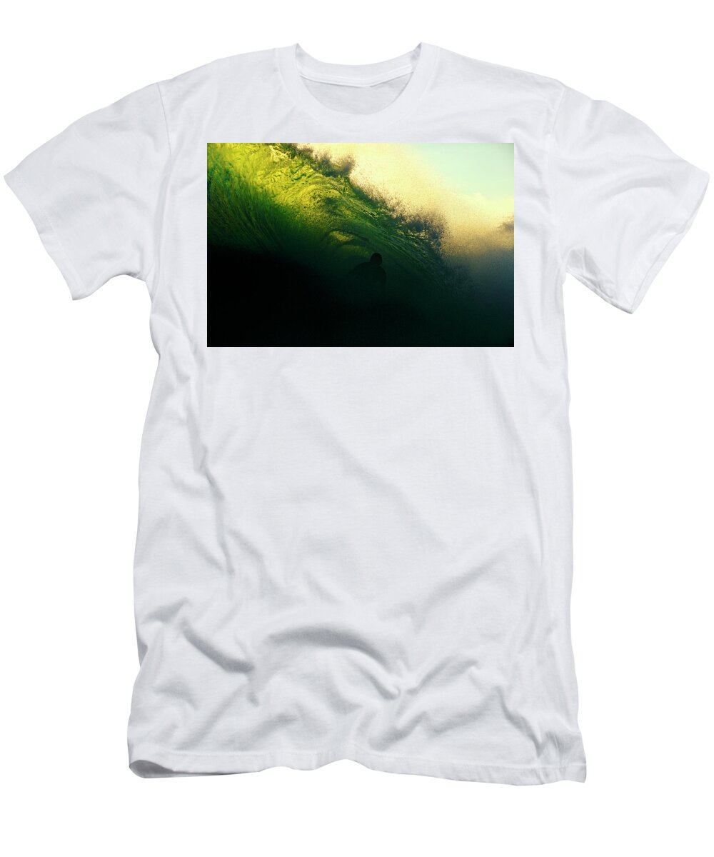 Surfing T-Shirt featuring the photograph Green And Black by Nik West