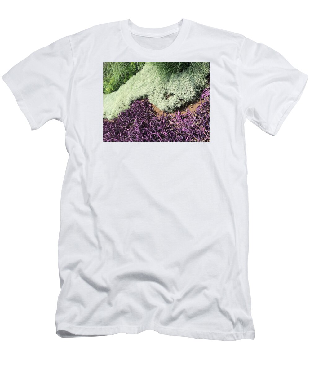 Floral T-Shirt featuring the photograph Green and Purple by Carina Garcia