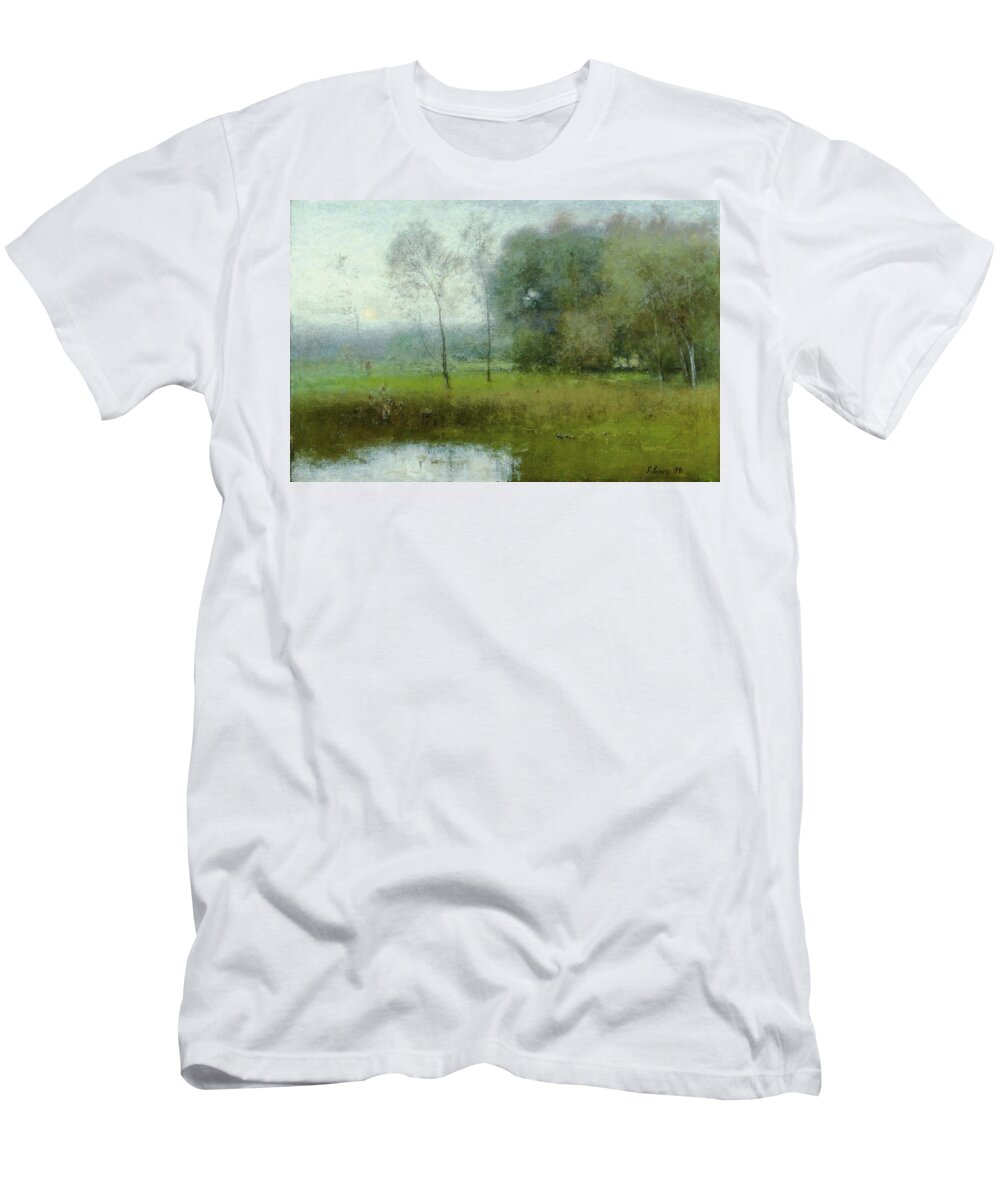 George Inness T-Shirt featuring the painting Green Landscape by George Inness