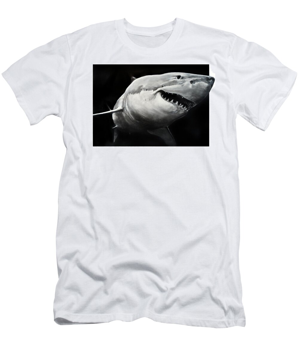 Drawing T-Shirt featuring the drawing GW Shark by William Underwood