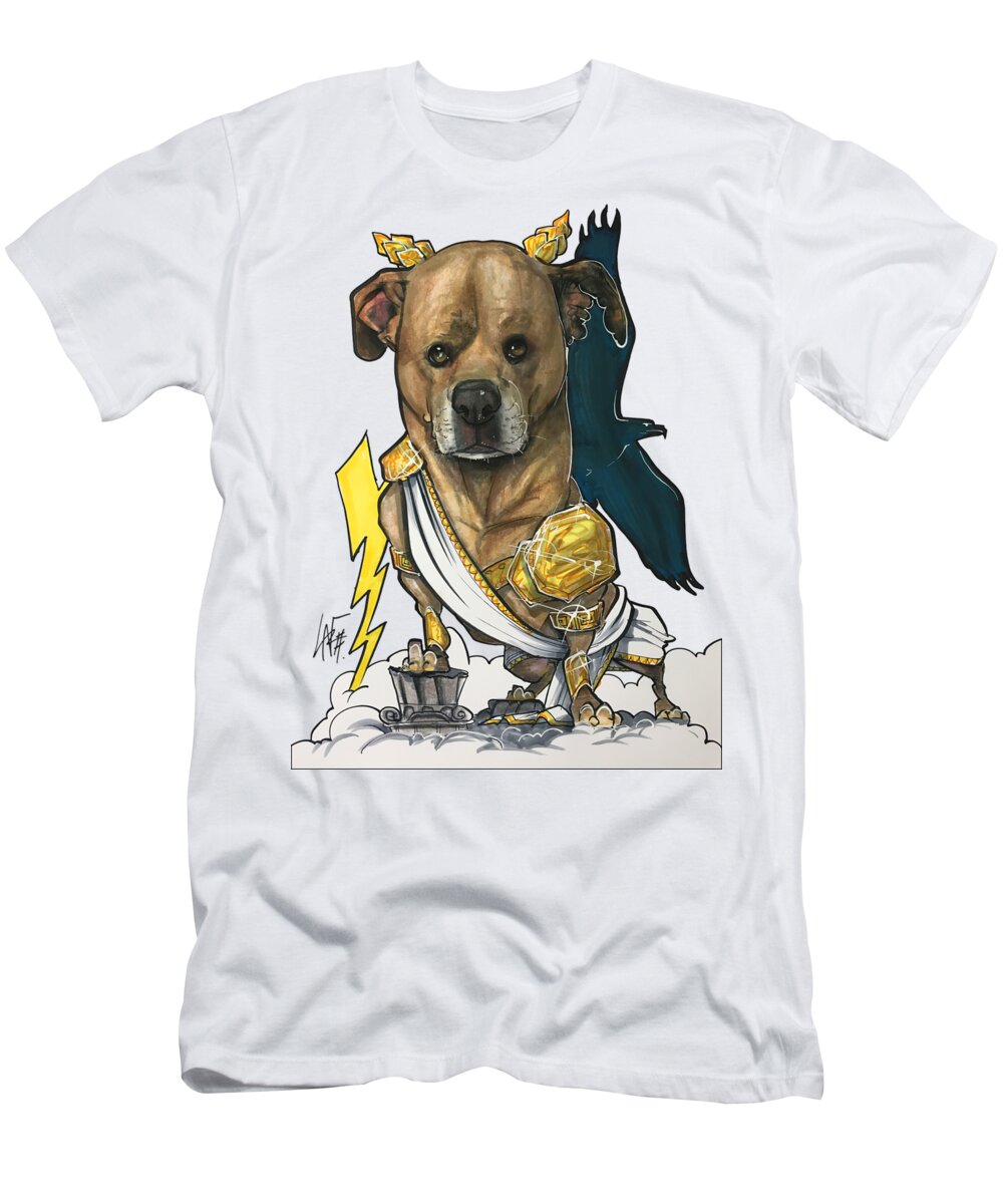 Haines T-Shirt featuring the drawing Haines 3967 by Canine Caricatures By John LaFree