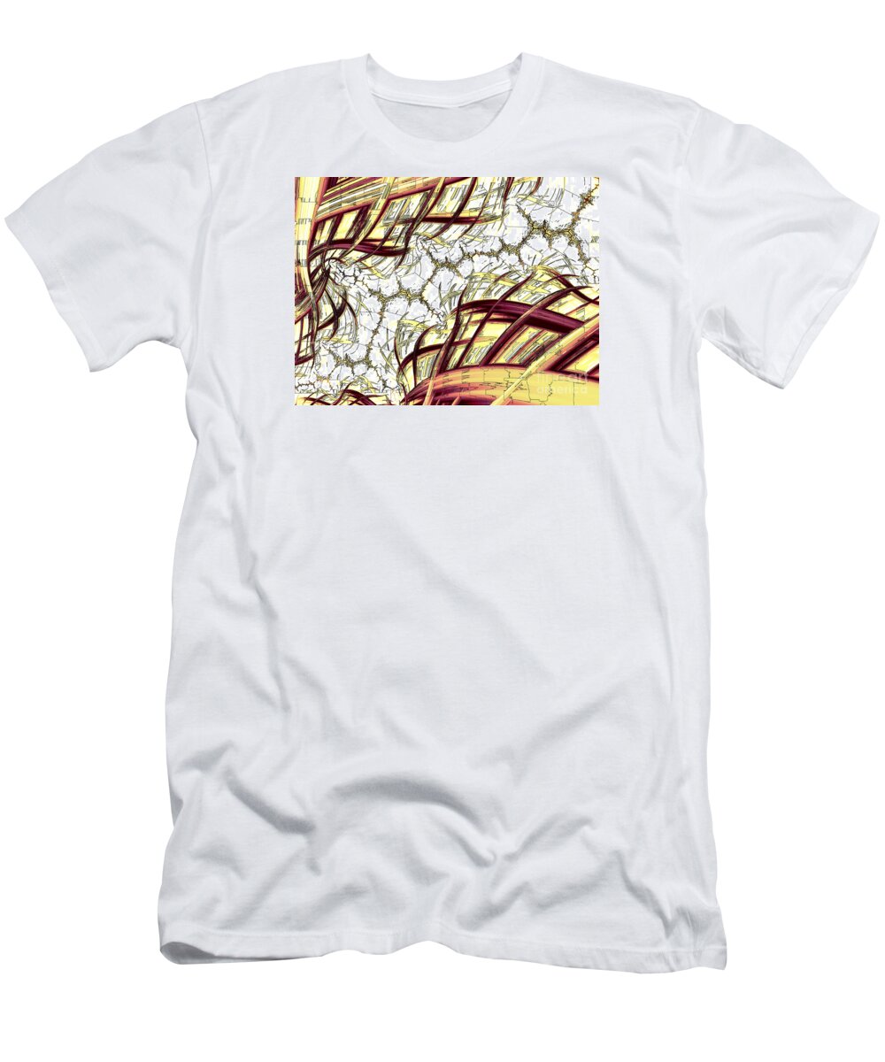 Art T-Shirt featuring the digital art Hairline fracture by Vix Edwards
