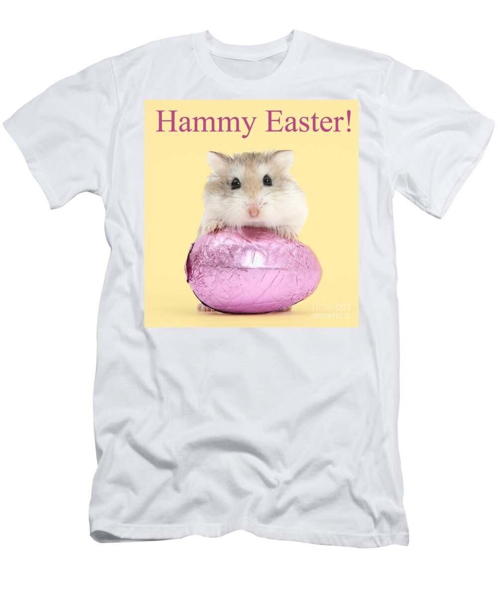 Roborovski Hamster T-Shirt featuring the photograph Hammy Easter by Warren Photographic