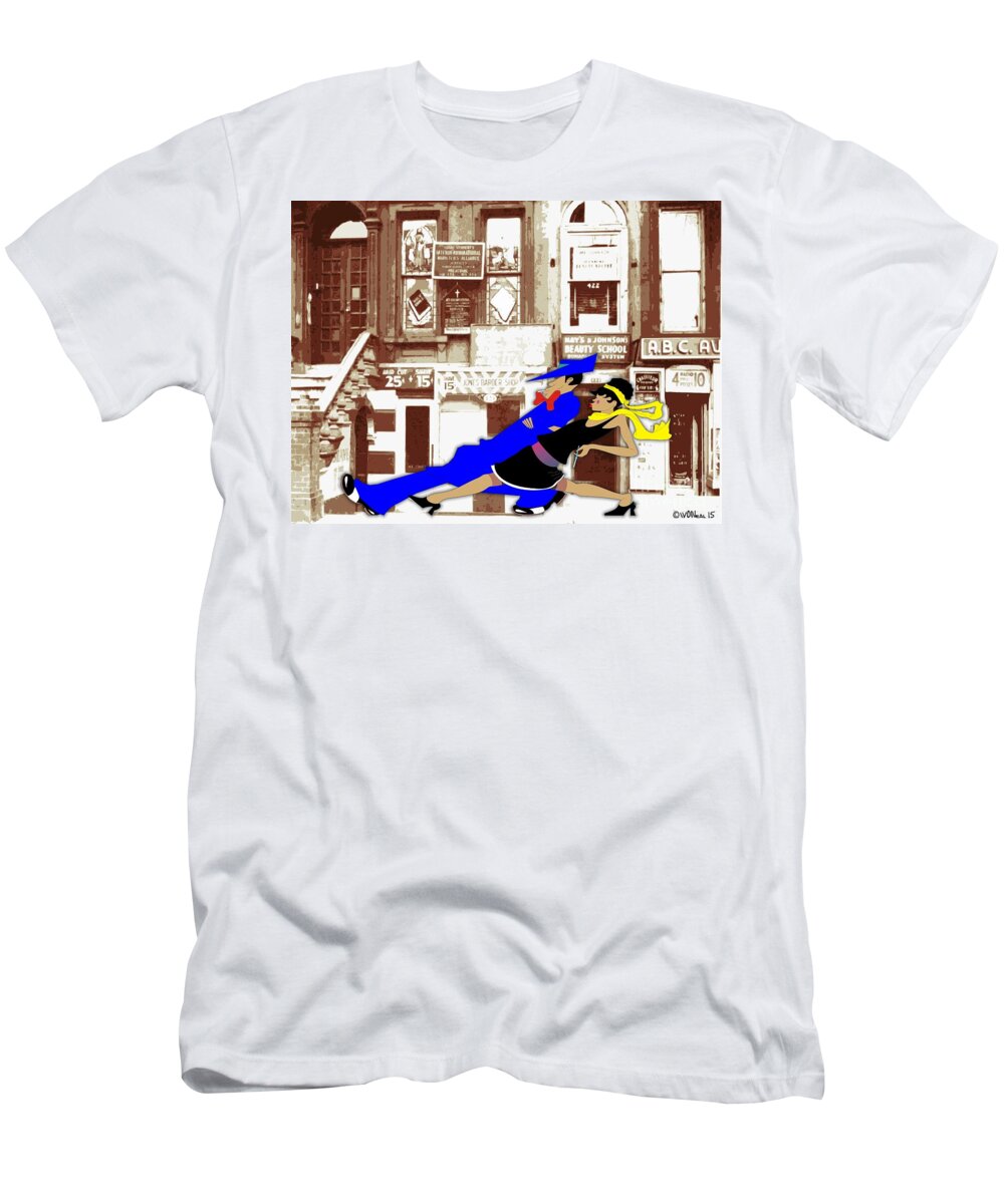 Harlem T-Shirt featuring the digital art Harlem Strut by Walter Neal