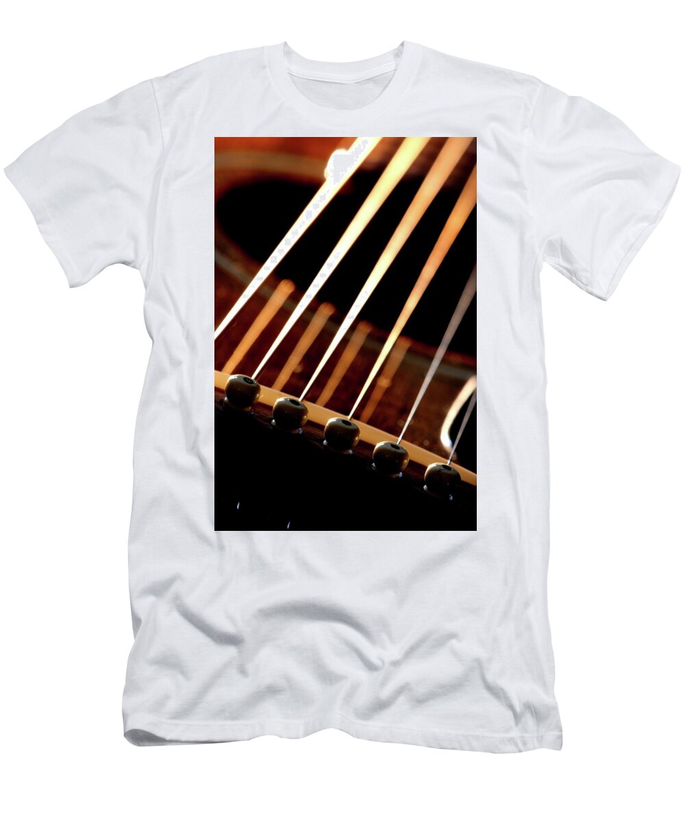 Music Harmonics Music Guitar Strings Song Melody T-Shirt featuring the photograph Harmonics #2 by Ian Sanders