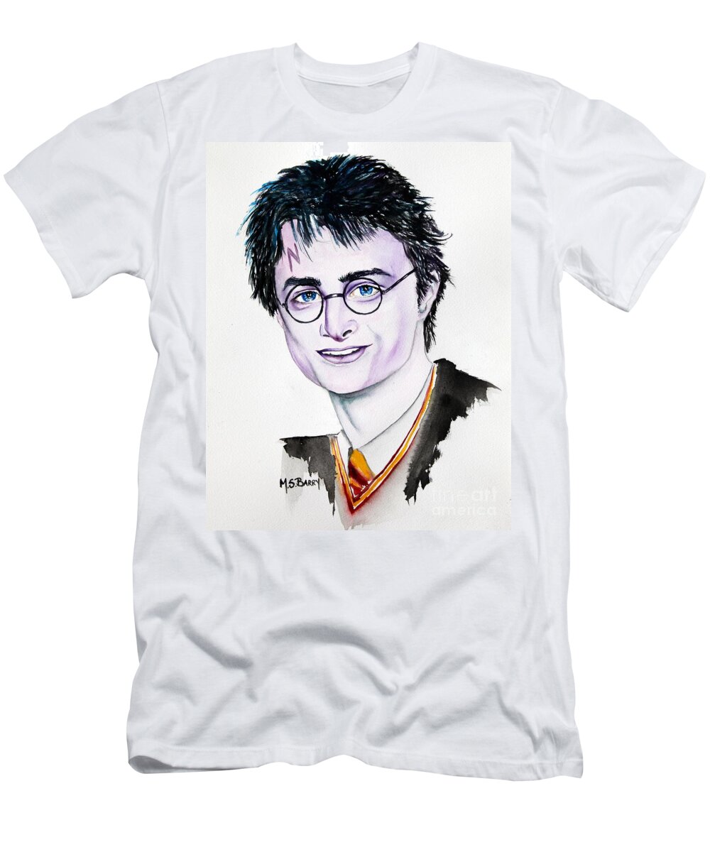 Harry Potter T-Shirt featuring the painting Harry Potter by Maria Barry
