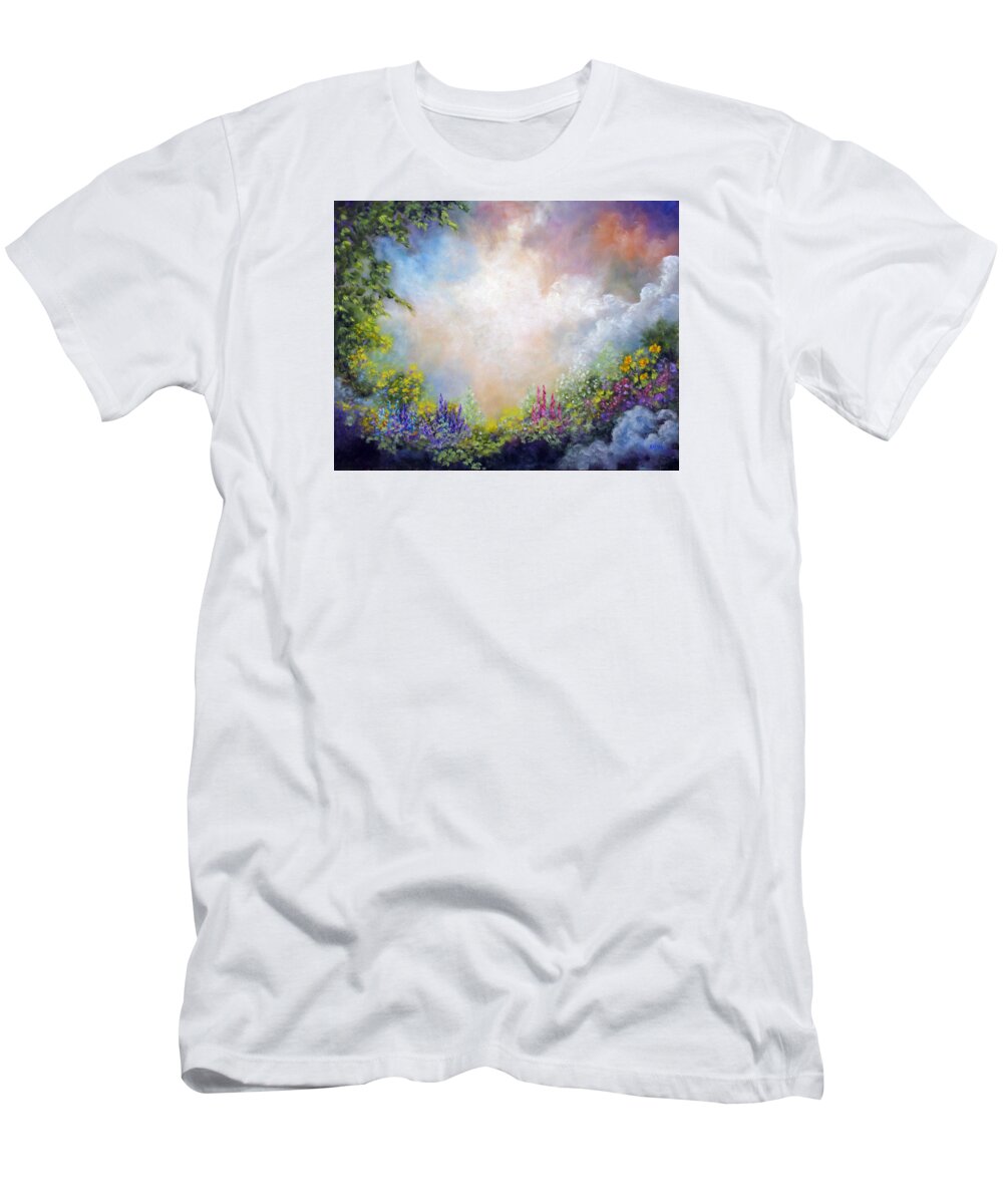 Garden T-Shirt featuring the painting Heaven's Garden by Marina Petro