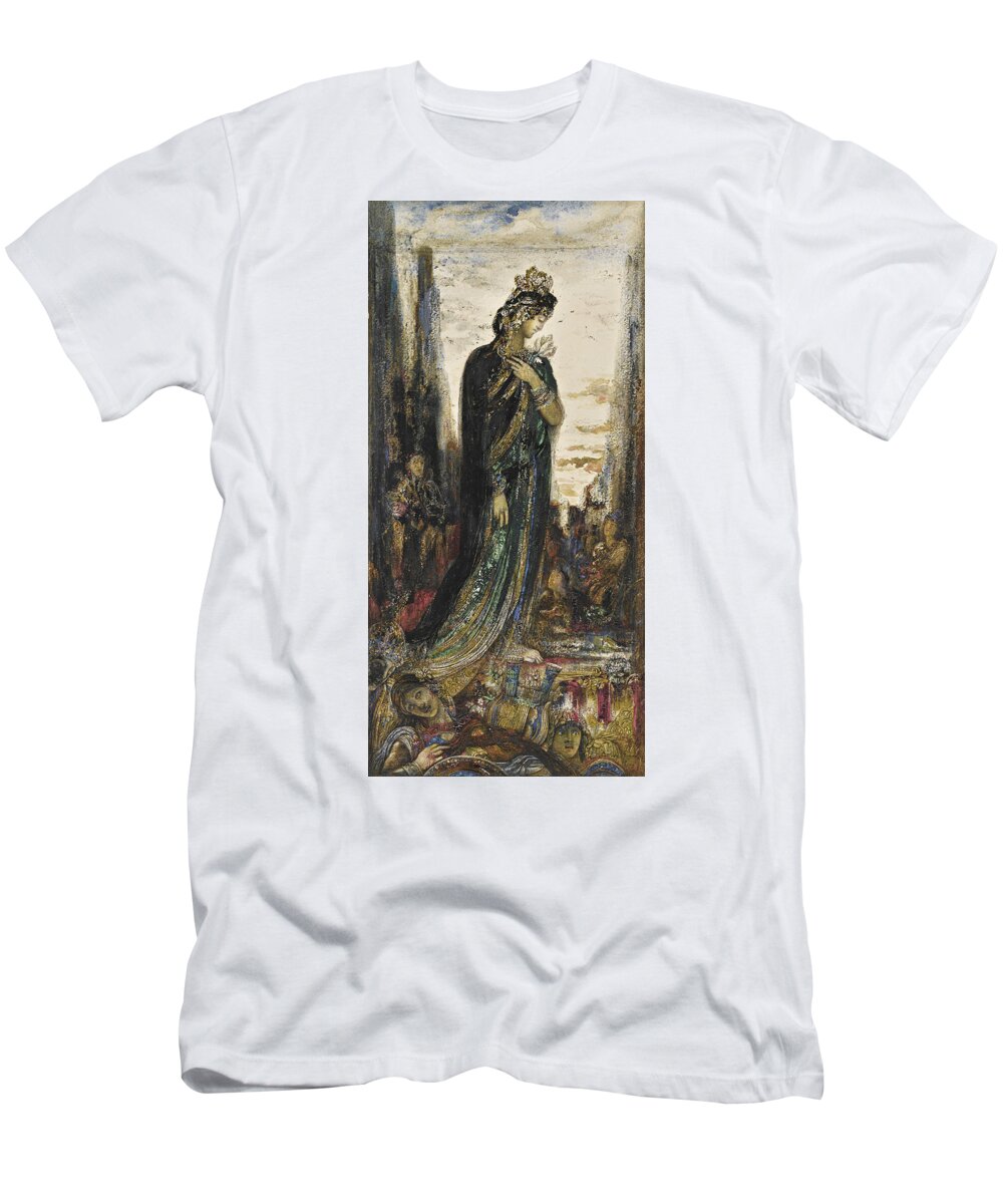Gustave Moreau T-Shirt featuring the drawing Helene by Gustave Moreau