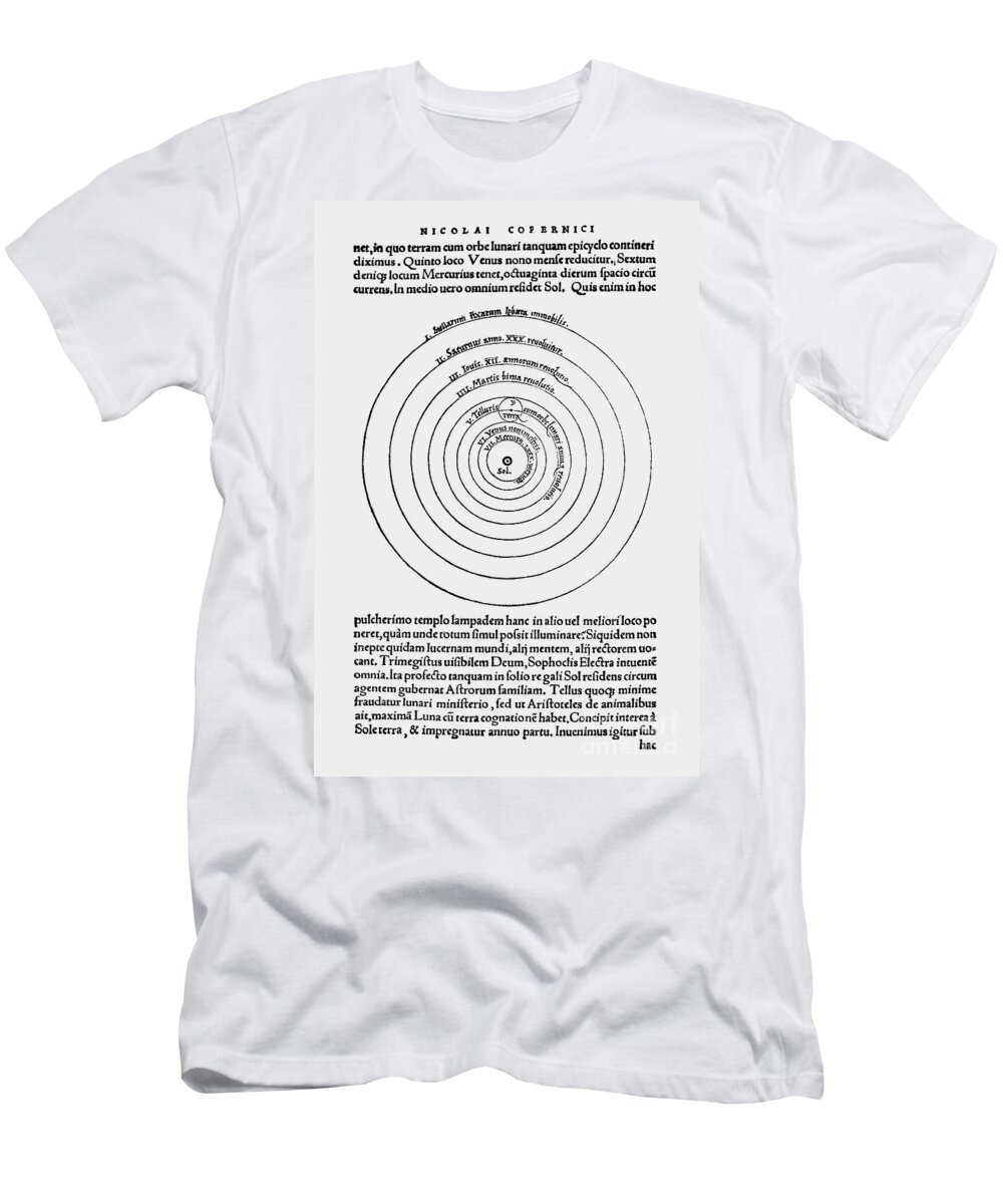 Science T-Shirt featuring the photograph Heliocentric Universe, Copernicus, 1543 by Science Source