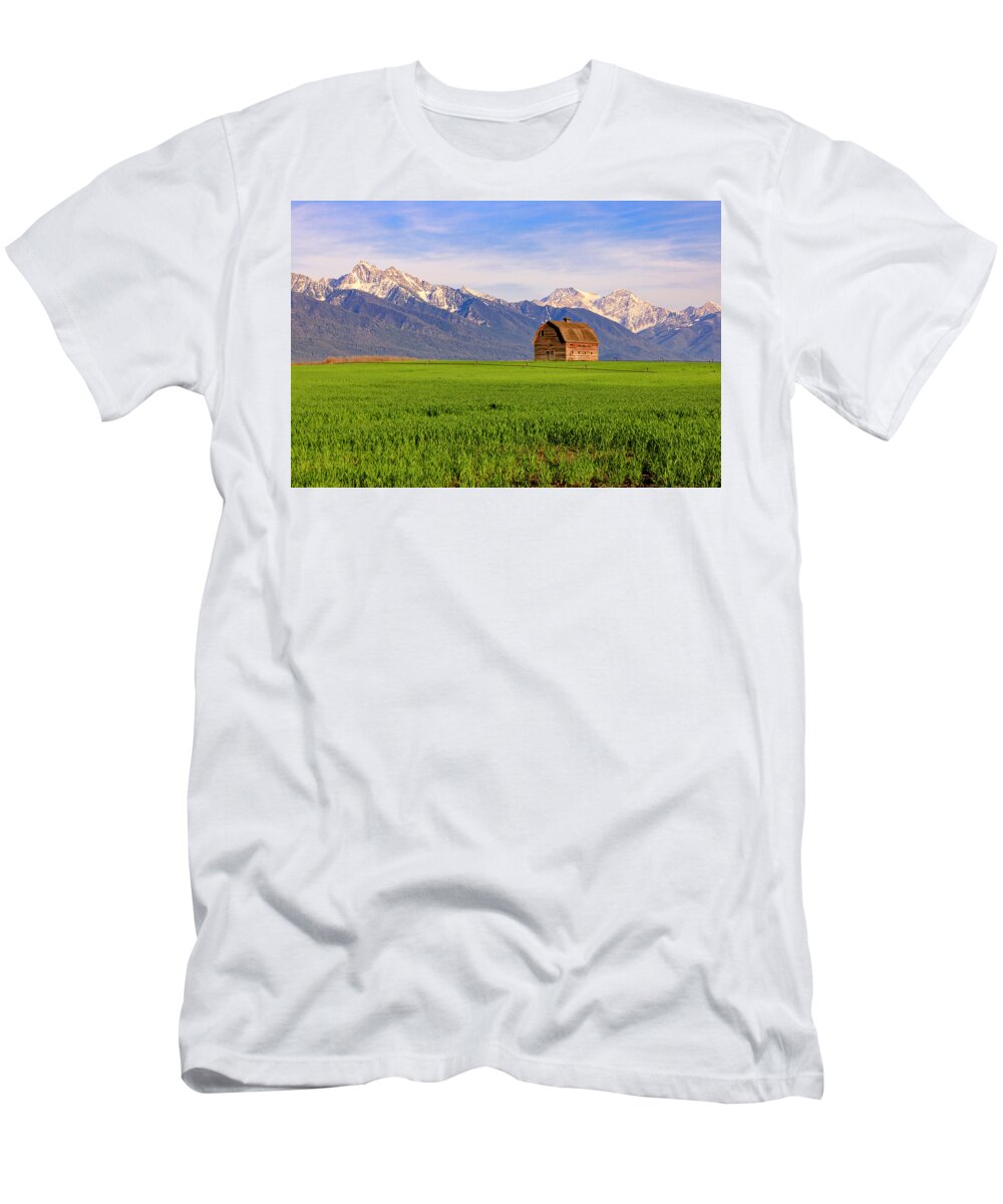 Barn T-Shirt featuring the photograph Historic Pablo Barn by Jack Bell