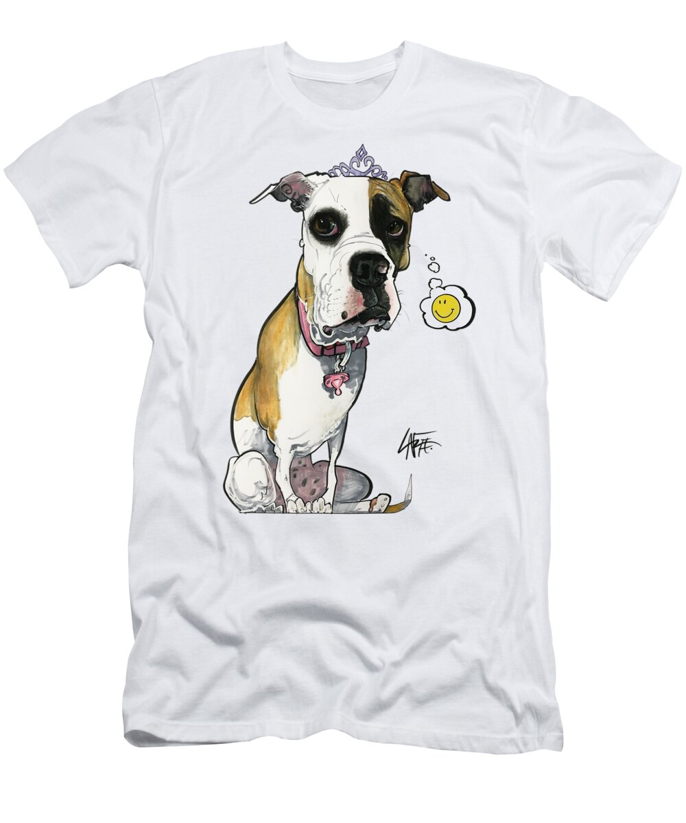 Boxer T-Shirt featuring the drawing Holzermer 3881 by Canine Caricatures By John LaFree