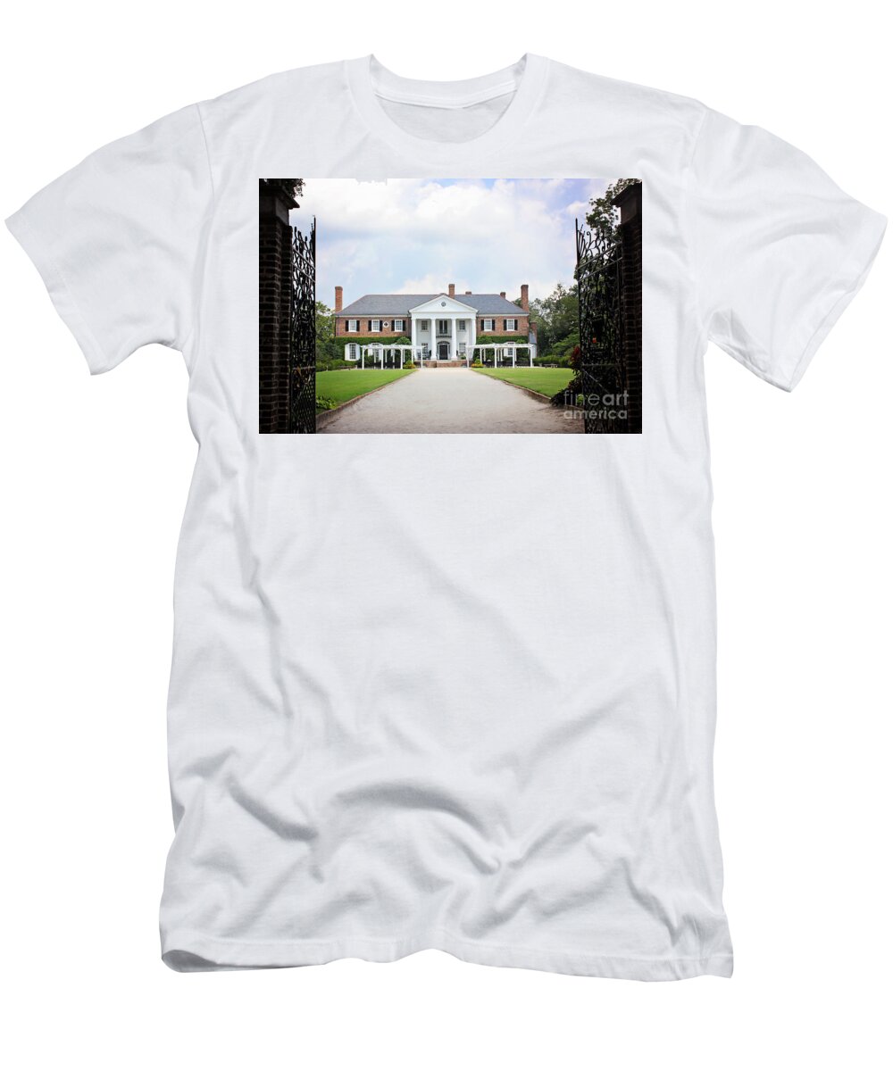 Mansion T-Shirt featuring the photograph Home At Boone Hall by Sharon McConnell