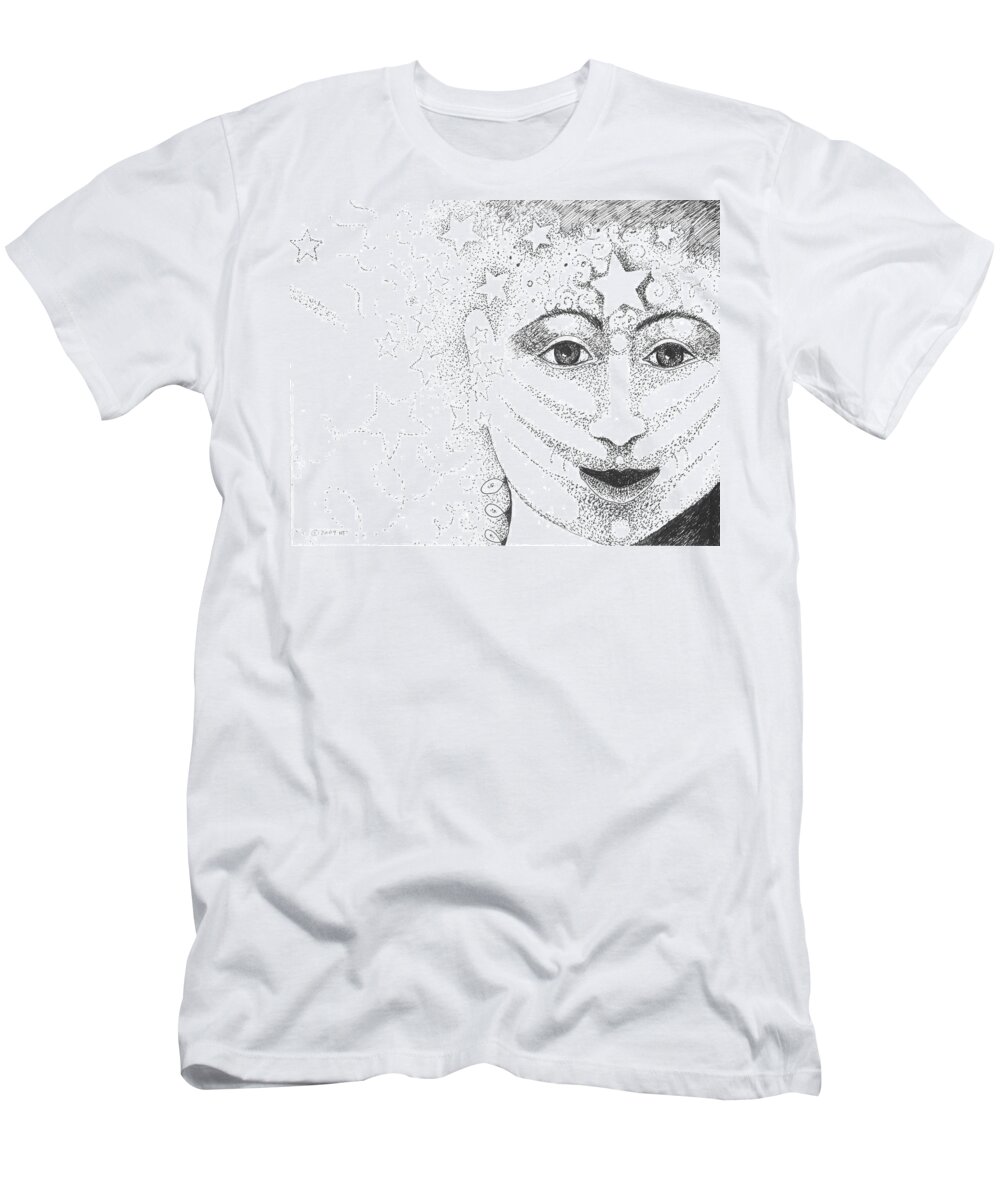 Hope T-Shirt featuring the drawing Hope and Rebirth by Helena Tiainen