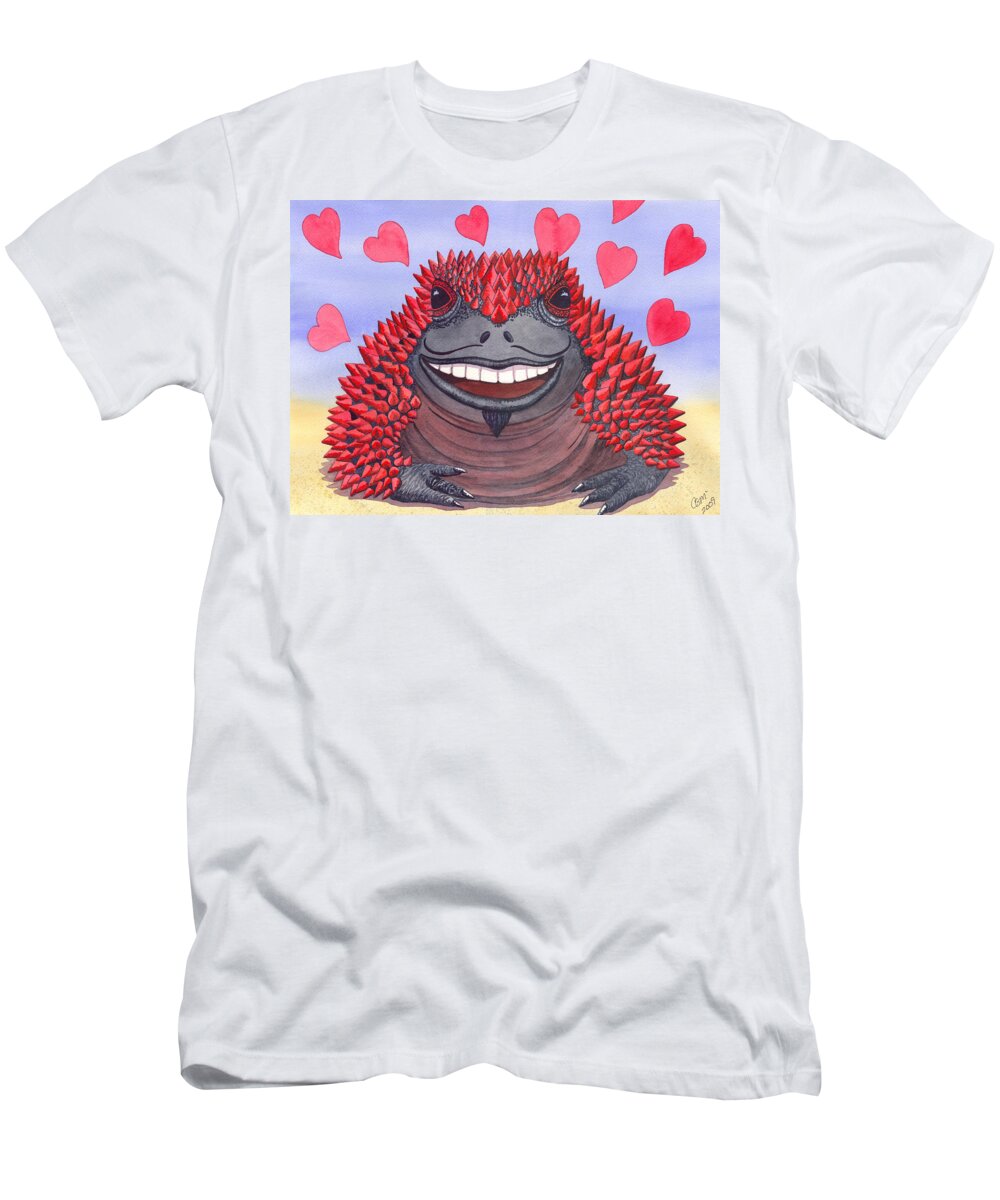 Toad T-Shirt featuring the painting Horny Toad by Catherine G McElroy