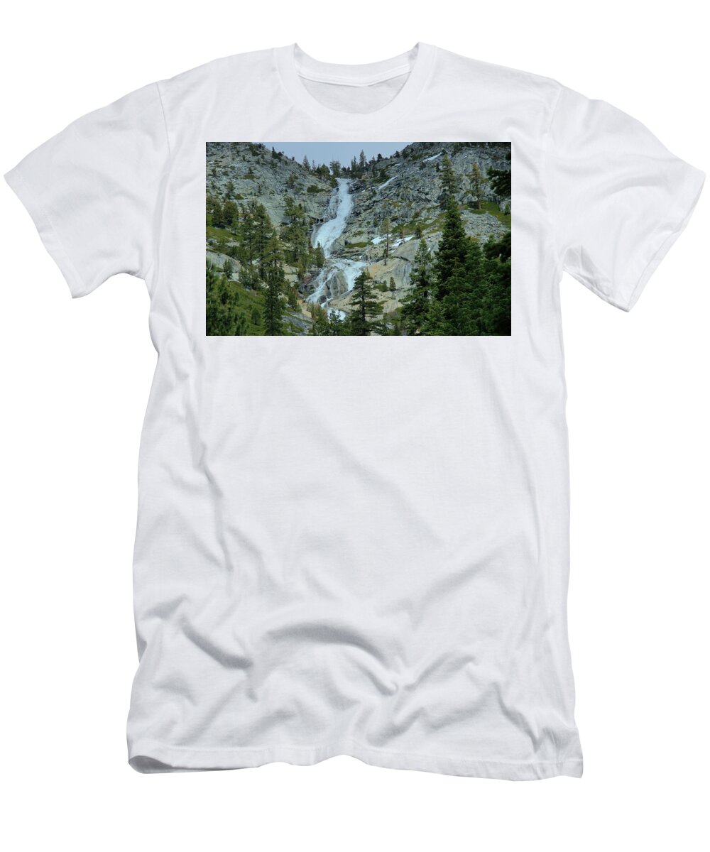 Waterfall T-Shirt featuring the photograph Horsetail Falls by Sean Sarsfield