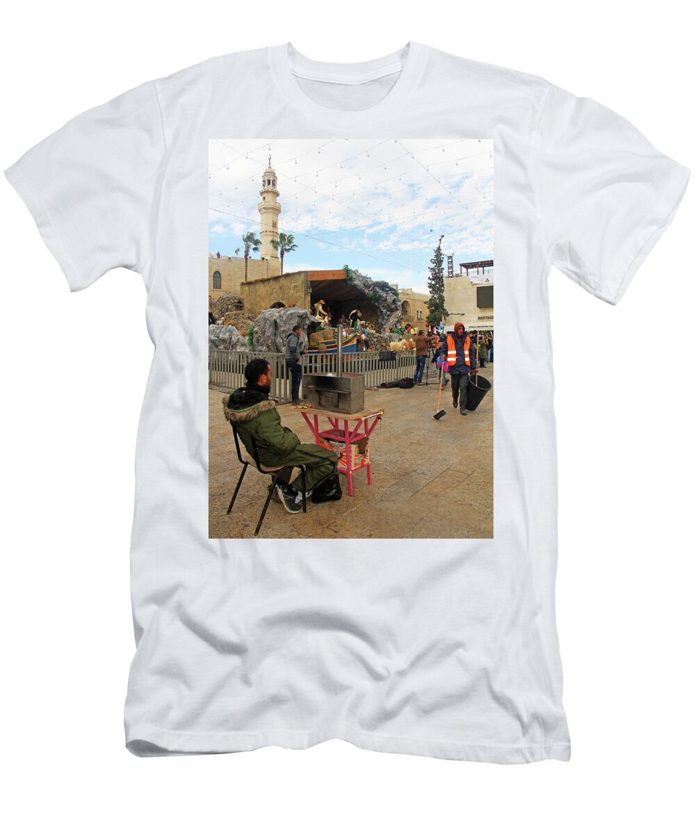 Bethlehem T-Shirt featuring the photograph Hot Peanuts by Munir Alawi