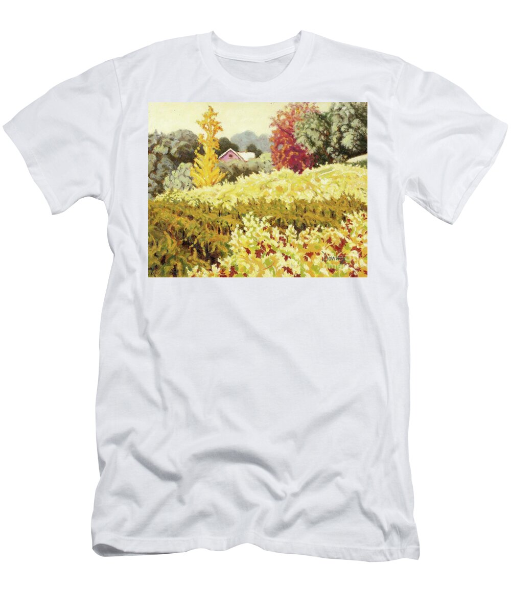Oil T-Shirt featuring the painting House in Sonoma Hills by Carl Downey