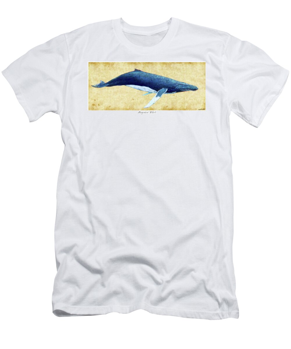 Humpback T-Shirt featuring the photograph Humpback Whale painting - framed by Weston Westmoreland