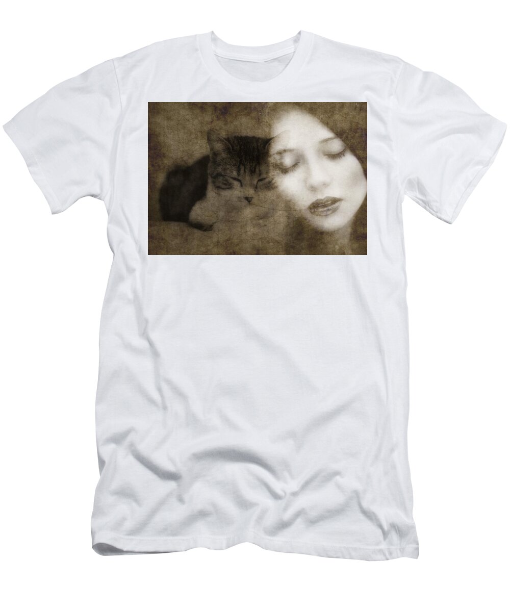 Kitten T-Shirt featuring the digital art Hurt So Good by Paul Lovering