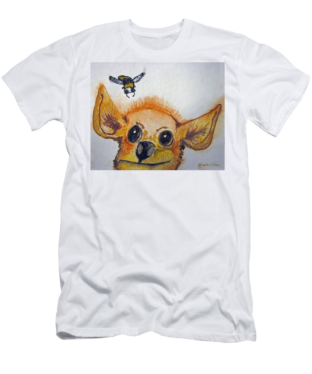 Dogs T-Shirt featuring the painting I Aint No Flower by Patricia Arroyo