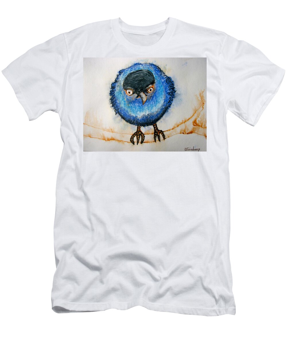 Birds T-Shirt featuring the painting I am not going to take it anymore. by Patricia Arroyo