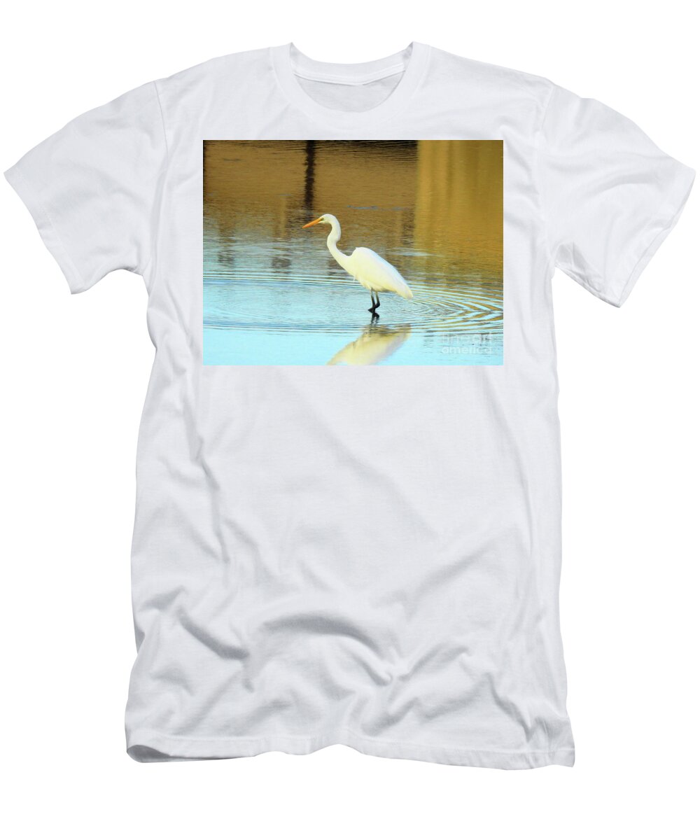 Great White Egret T-Shirt featuring the photograph I Can Wait by Scott Cameron