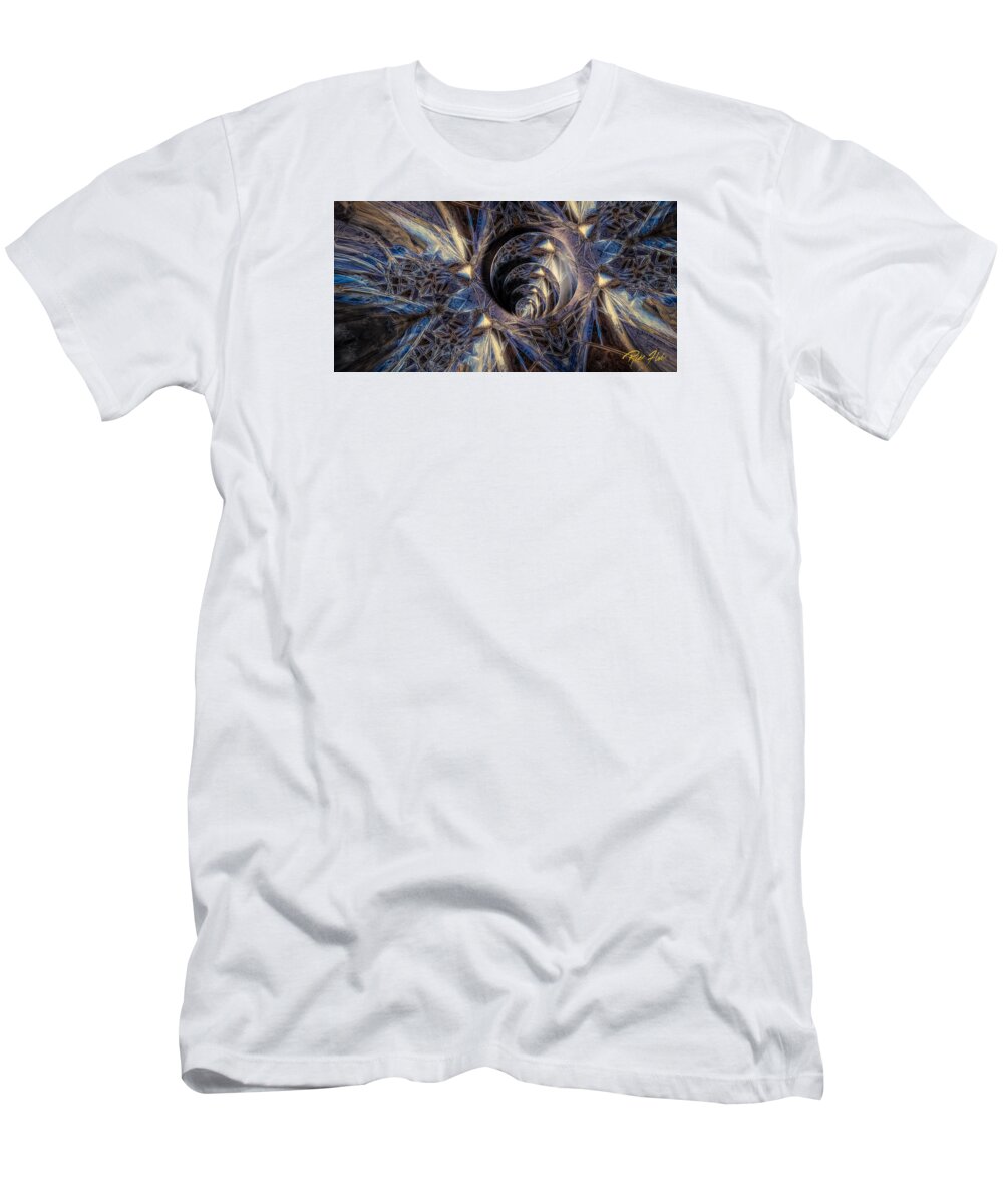 Crystals T-Shirt featuring the photograph Ice Crystal Abstract by Rikk Flohr