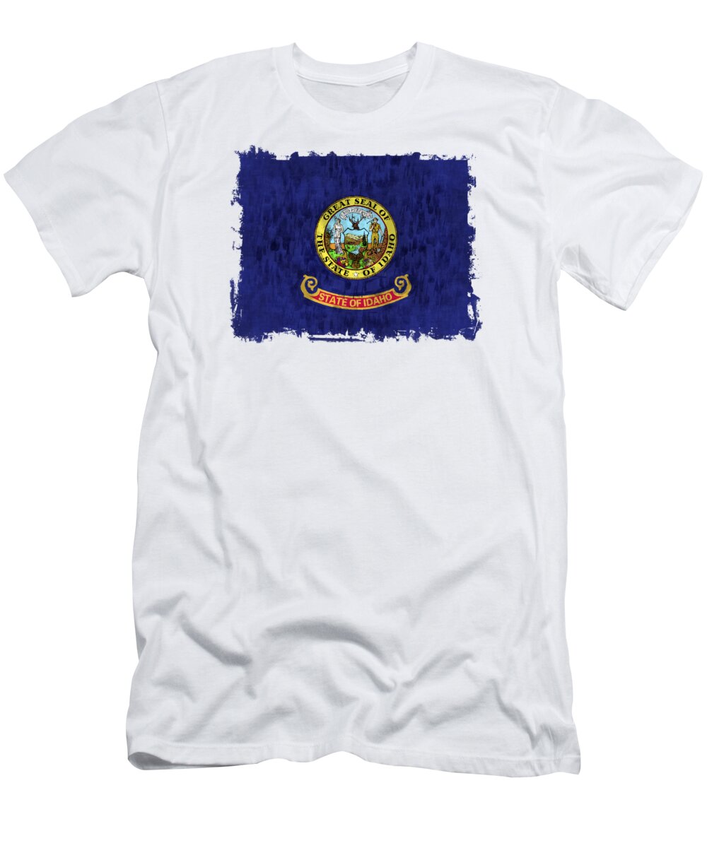 Idaho T-Shirt featuring the digital art Idaho Flag by World Art Prints And Designs