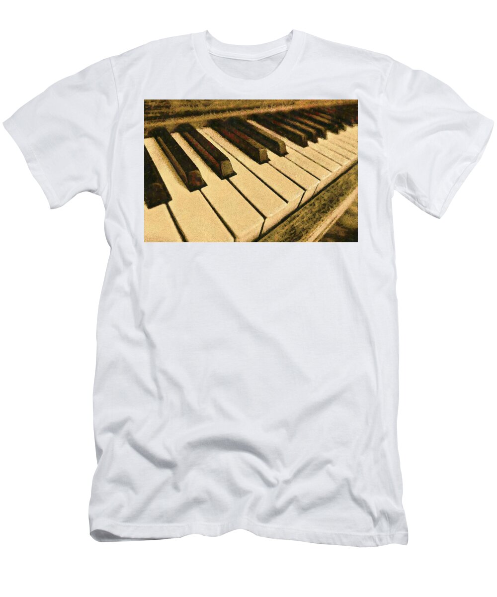 Monet Style T-Shirt featuring the painting If Monet Played by Harry Warrick