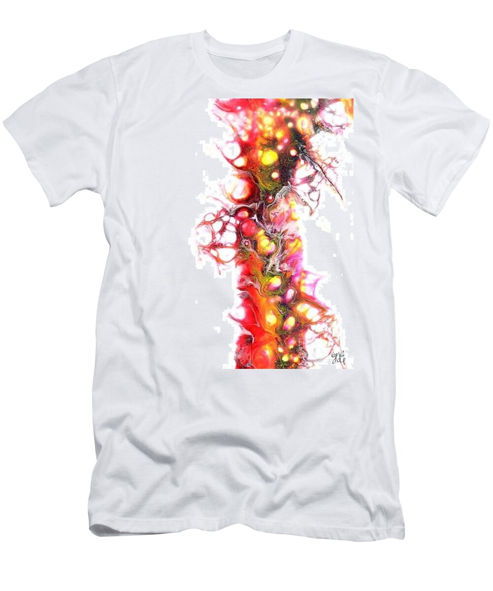 Acrylic T-Shirt featuring the painting Ignition by Daniela Easter