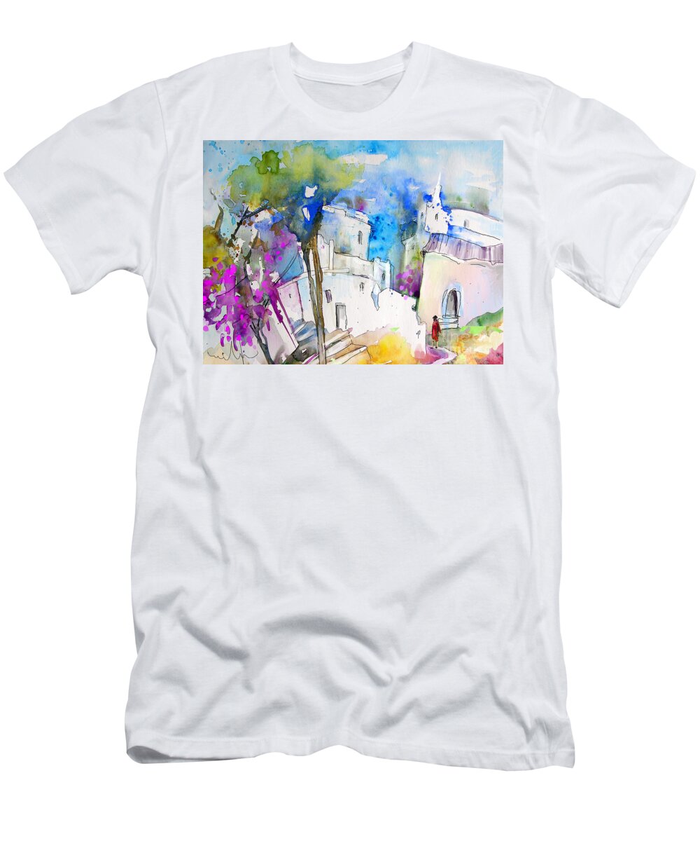 Trevelez Painting T-Shirt featuring the painting Impression de Trevelez Sierra Nevada 03 by Miki De Goodaboom