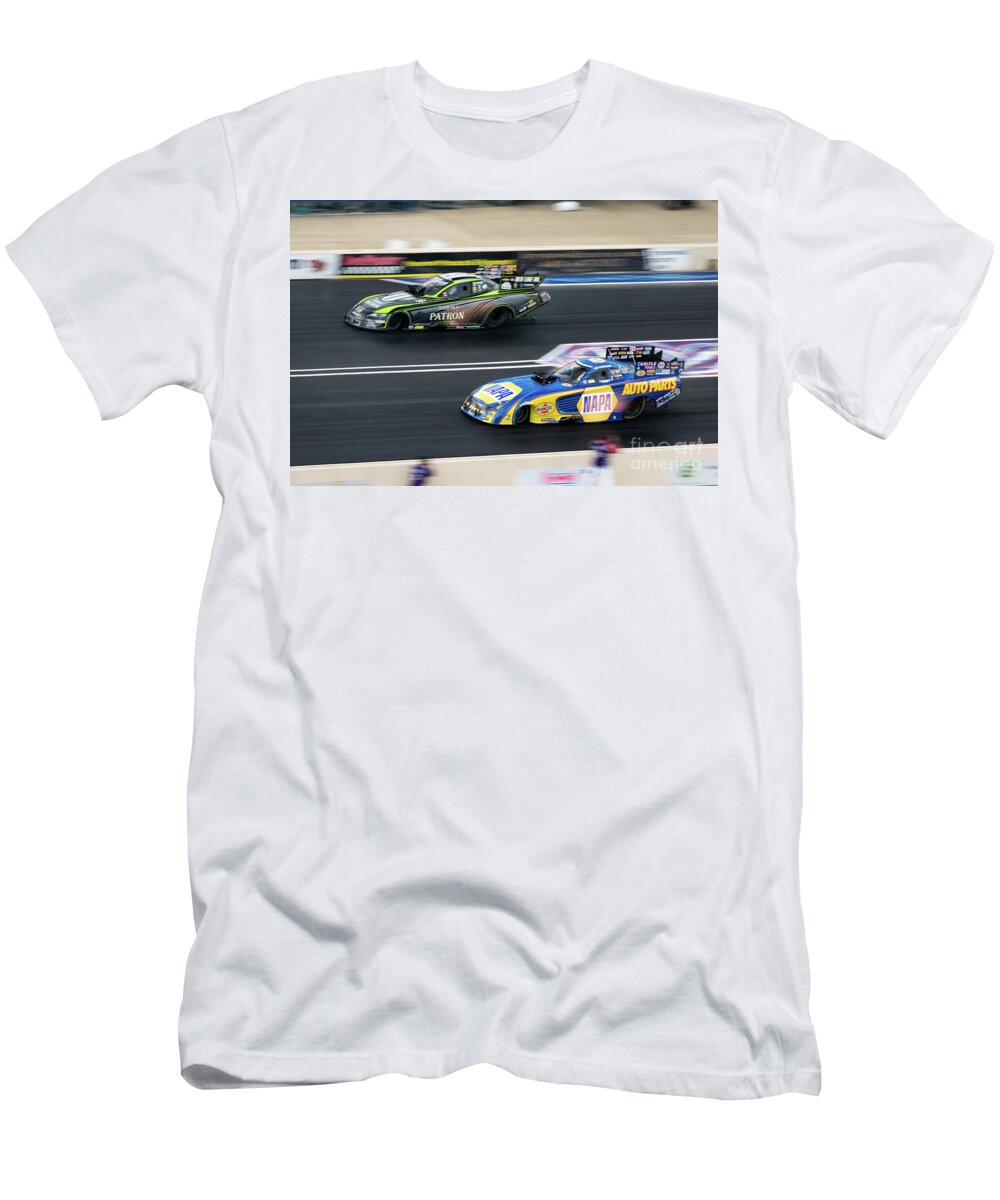 Racing T-Shirt featuring the photograph In a blur by Paul Quinn